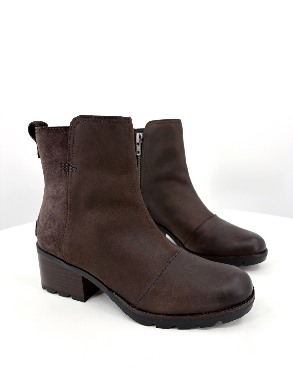 SOREL Cate Brown Waterproof Leather Ankle Boots 6.5 - Picture 4 of 15